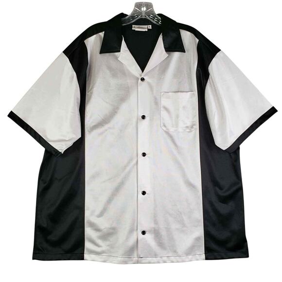 Cruisin USA Bowling Shirt Mens XL Button Up Collar Black Toilet Bowl Humor - Picture 2 of 12